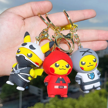 Pokemon Pikachu Ninja Dress Up Cute Doll Pendant Anime Figure Fashion Car Keys Keychain Couple Bag Keyring Pendant Birthday Gift