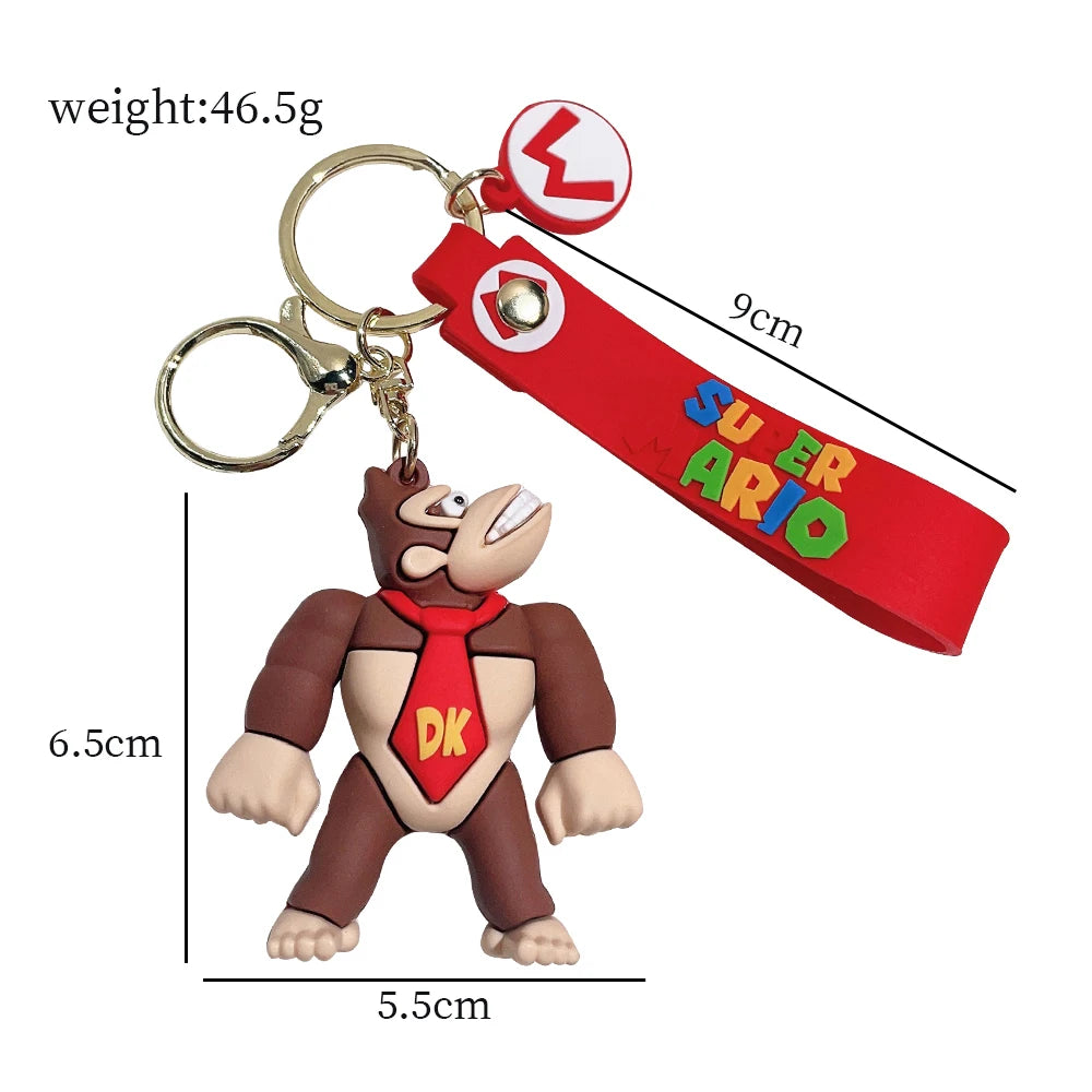 30 Styles Super Mario Keychain Mario Bros Luigi Toad Yoshi Bowser Action Figure Model PVC Cartoon Bag Doll Pendant Toys Gifts