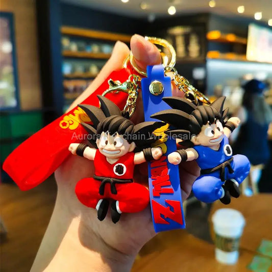 Anime Dragon Ball Keychain Z Super Saiyan Son Goku Bulma Broly Piccolo Majin Buu Series Car Pendant Keyring Kids Toys Gifts