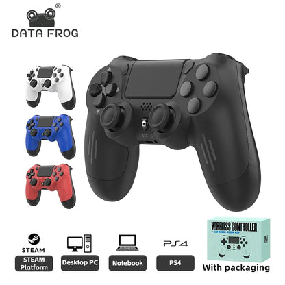 DATA FROG Bluetooth-Compatible Wireless Controller For PS4 Slim Pro PC Vibration 6-Axis Motion Sensor Joystick Gaming Gamepad