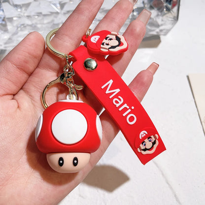 Super Mary Series Keychain Mario Bros Luigi Toad Yoshi Bowser Action Figure Model PVC Decorations Cartoon Doll Pendant Toys Gift