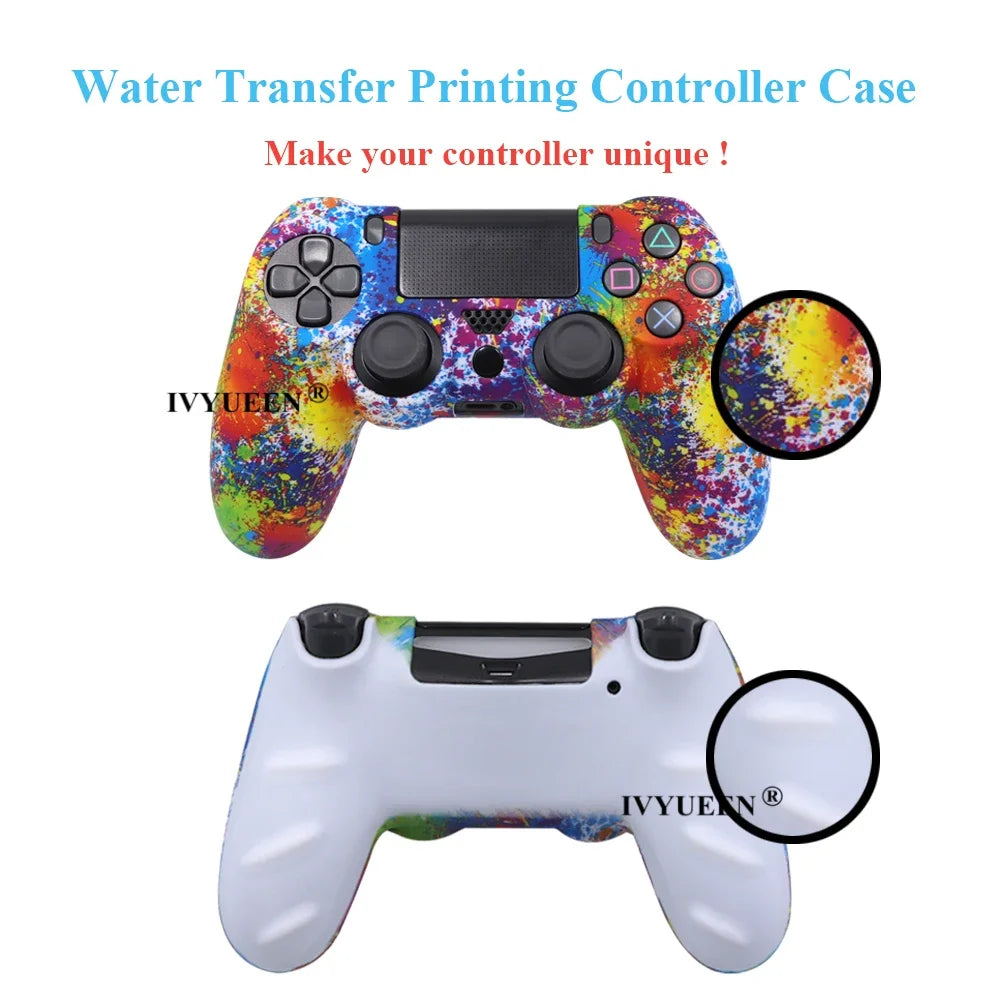 IVYUEEN for Sony PlayStation 4 PS4 Controller Protection Case Soft Silicone Gel Rubber Skin Cover for PS4 Pro Slim Gamepad Cap