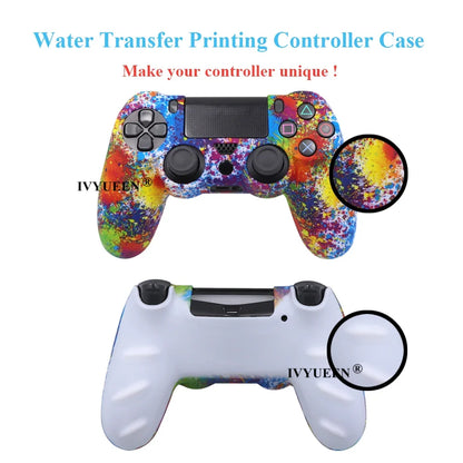 IVYUEEN for Sony PlayStation 4 PS4 Controller Protection Case Soft Silicone Gel Rubber Skin Cover for PS4 Pro Slim Gamepad Cap