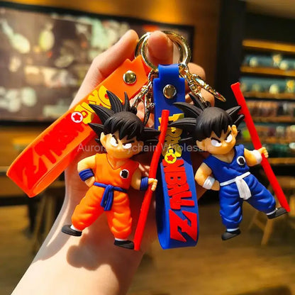 Anime Dragon Ball Keychain Z Super Saiyan Son Goku Bulma Broly Piccolo Majin Buu Series Car Pendant Keyring Kids Toys Gifts