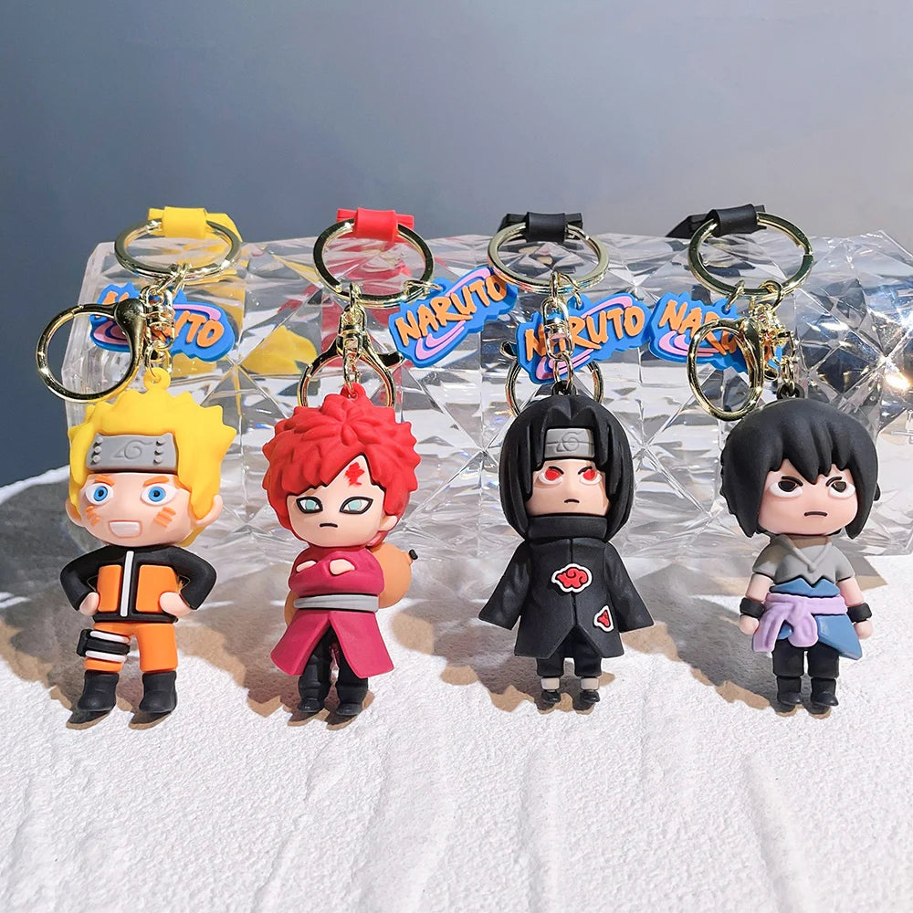 Naruto Cute Doll Pendant Anime Figures Nine Tailed Mode Pain Yahiko Fashion Backpack Keychain Bag Keyring Pendant Birthday Gifts