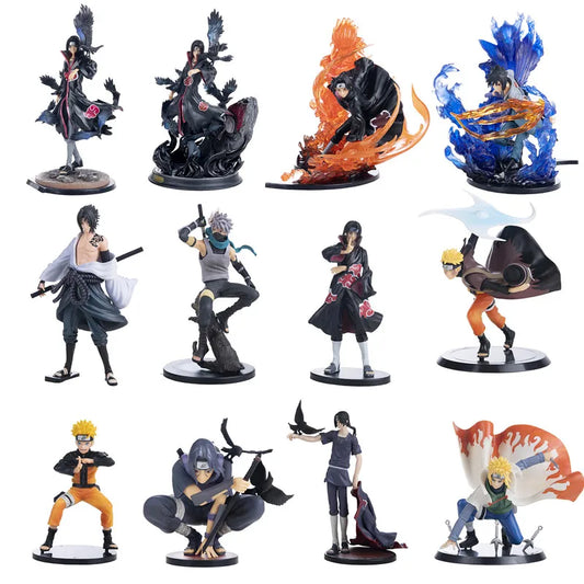 Anime Naruto Shippuden 16-31cm GK Figure Naruto Uchiha Itachi Sasuke Kakashi Action Model PVC Collect Decoration Toy Kids Gifts