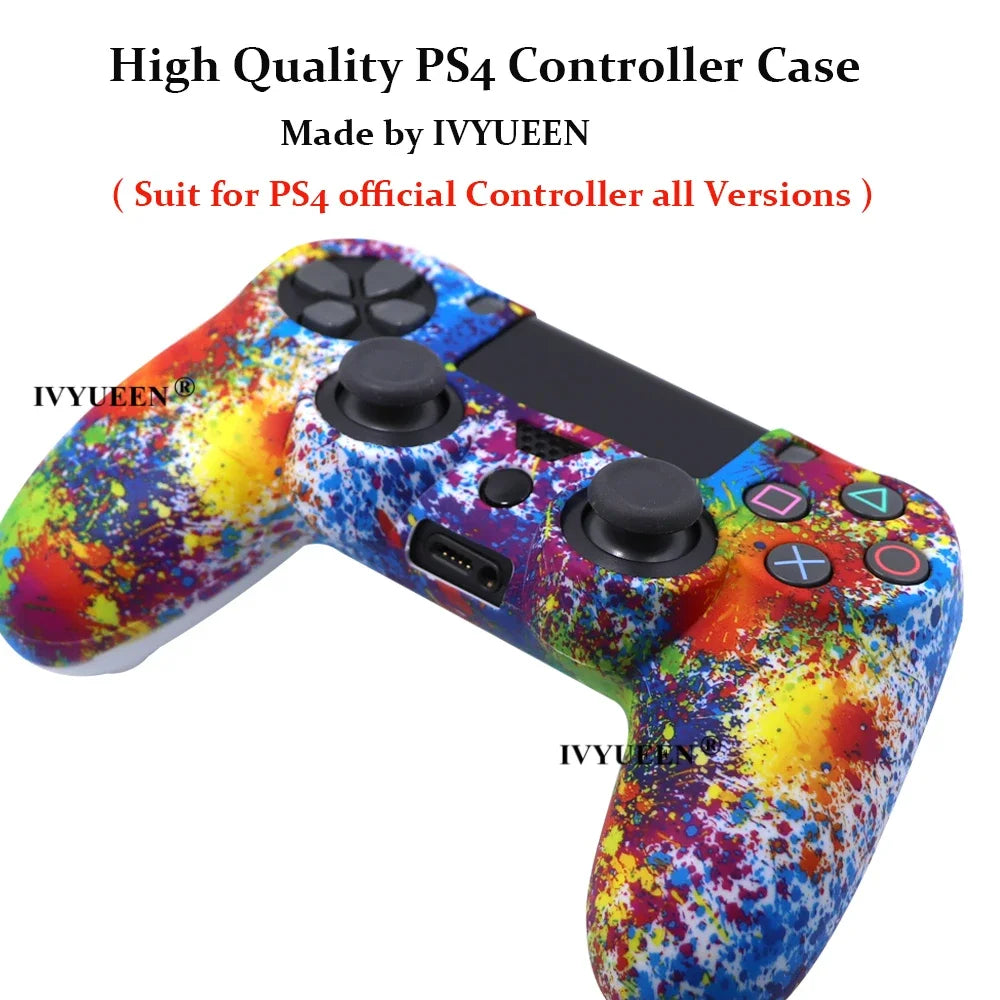 IVYUEEN for Sony PlayStation 4 PS4 Controller Protection Case Soft Silicone Gel Rubber Skin Cover for PS4 Pro Slim Gamepad Cap