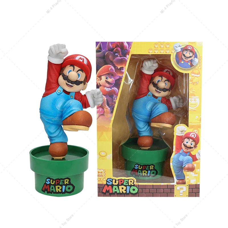 24CM Super Bros Action Figures Mario Jumping Mario PVC Model Collection Toys Gift