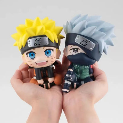 Naruto Anime Figure Naruto Kakashi Action Figure Q Version Kawaii Sasuke Itachi Figurine Car Decoration Collection Model Toy