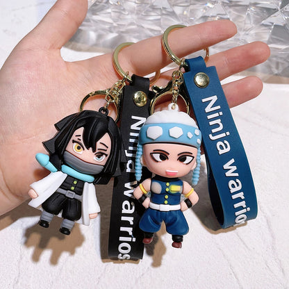 New Demon Slayer Kimetsu No Yaiba Blade of Ghost Keychain Cute Characters Bag Pendant Car Key Chain Ring Fans Gift Anime Jewelry