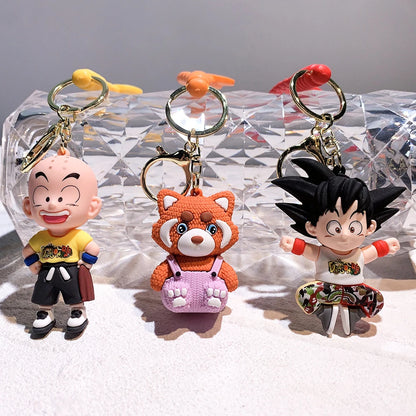 Japanese Anime Dragon Ball Keychain Cartoon Kakarotto Action Figure Model Doll Pendant Schoolbag Decoration Toys Jewelry Gifts