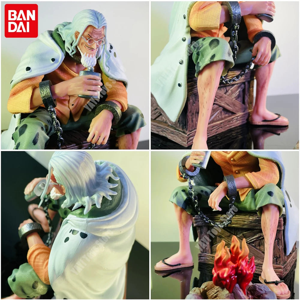 New One Piece Silvers Rayleigh Anime Figure Gk Action Figure PVC Statue Model Collection Decoration Toy Gif