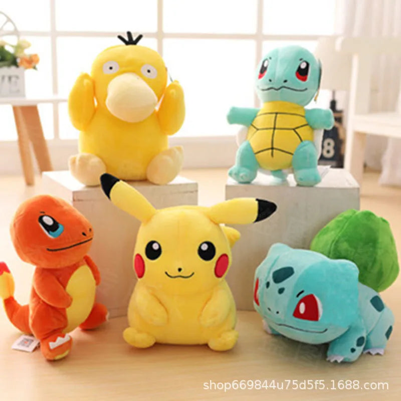 Pokemon Stuffed Plush Toys Kawaii Pikachu Raichu Jenny Turtle Anime Doll Kids Birthday Christmas Gift