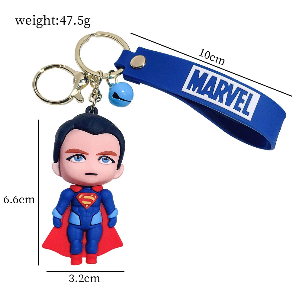 Iron Man Cute Doll Pendant Action Figures Avengers Iron Man Captain America Keychain Bag Keyring Pendant Birthday Gifts