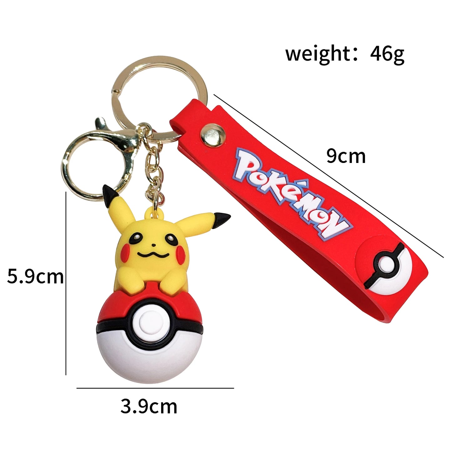 Pokemon Keychain Pikachu Anime Action Figure Toy Kawaii Cartoon Fashion Charmander Psyduck Doll Keyring Car Bag Pendant Kid Gift