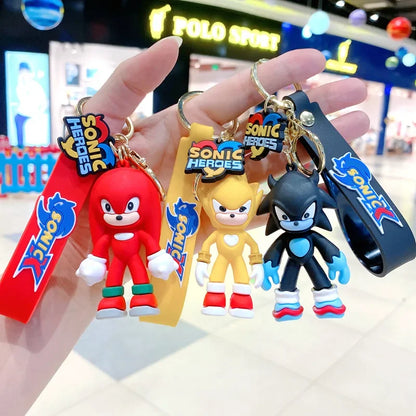 Cartoon Super NIc Cute Variable Speed Sonic Keychain Car Keychain Couple Bag Pendant Decoration Small Gift