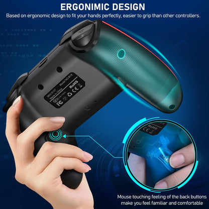 DATA FROG Wireless Controller For Nintendo Switch OLED/Lite Console Pro Gamepad with 1000Mah Battery Programmable Turbo Function