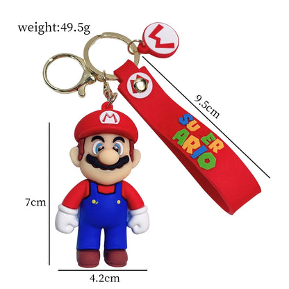 30 Styles Super Mario Keychain Mario Bros Luigi Toad Yoshi Bowser Action Figure Model PVC Cartoon Bag Doll Pendant Toys Gifts