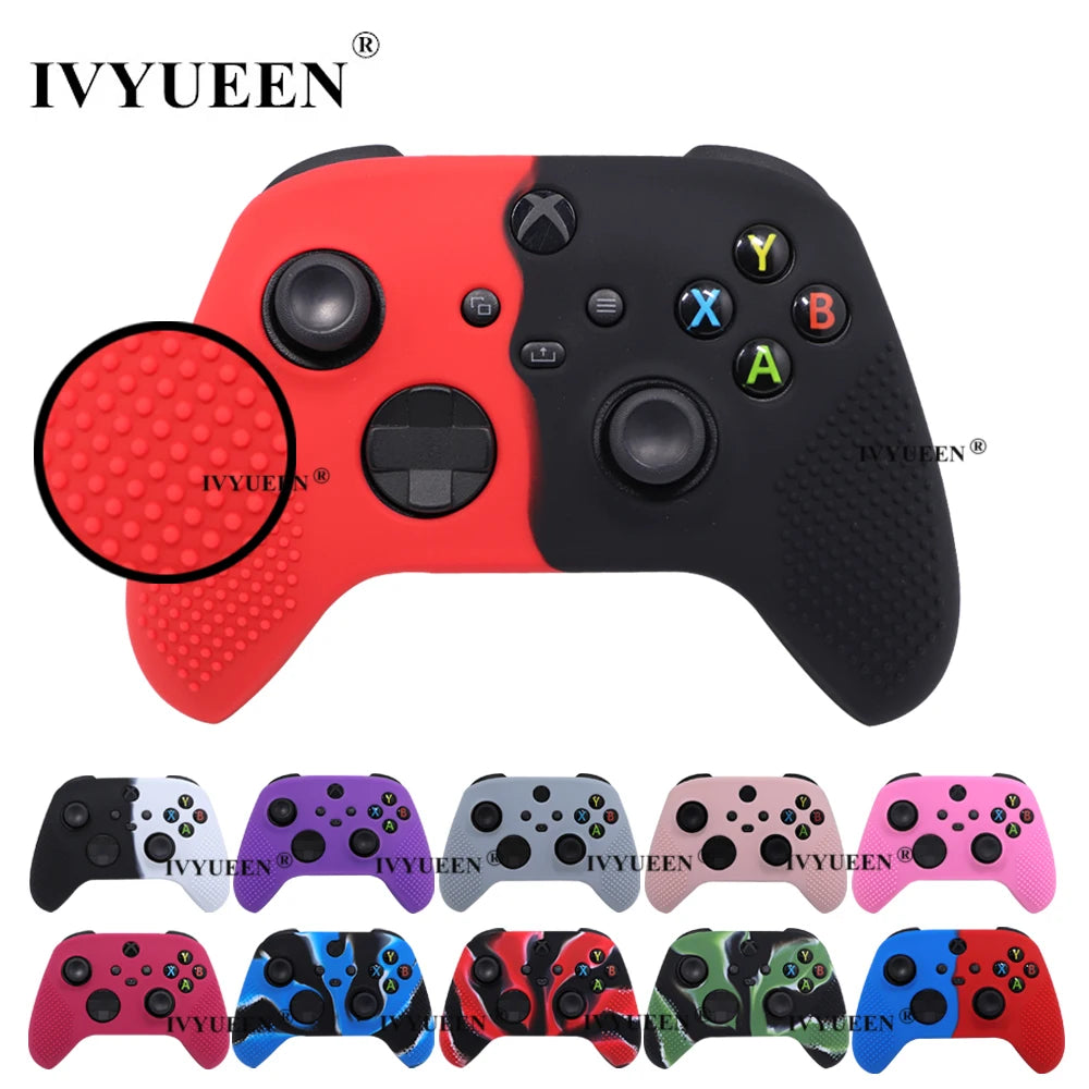 IVYUEEN MixColor Protective Silicone Skin for XBox Series S X XSS XSX Controller ThumbStick Grip Caps Gamepad Protector Cover