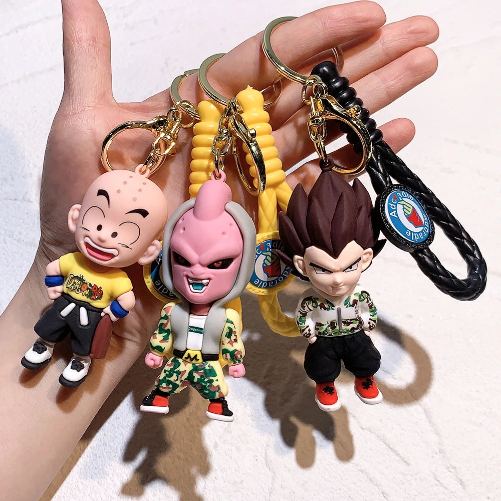 Japanese Anime Dragon Ball Keychain Cartoon Kakarotto Action Figure Model Doll Pendant Schoolbag Decoration Toys Jewelry Gifts