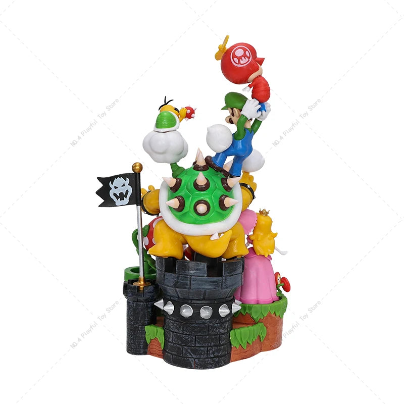 28CM Super Bros Action Figures Mario Luigi Yoshi Princess Peach Bowser Toad Koopa Troopa Goomba Boo Collection Model Toys Gift