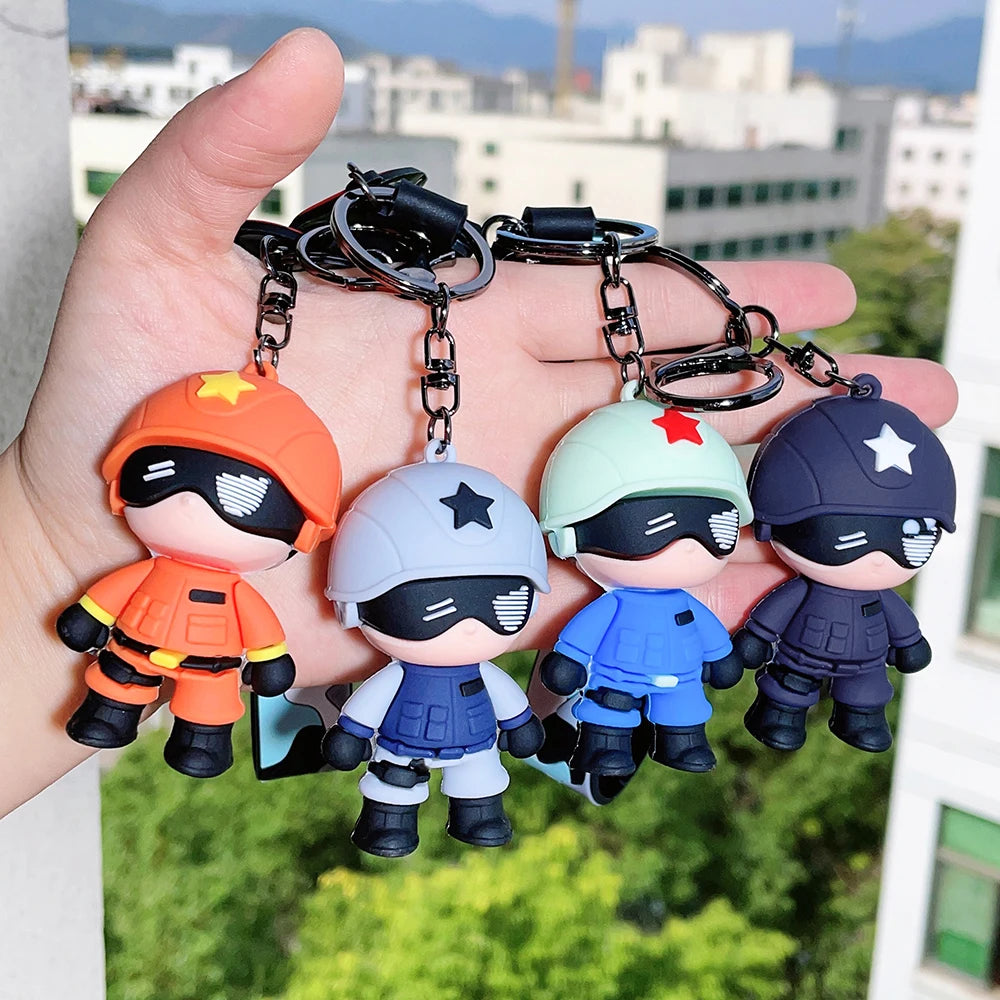 Marvel Cute Doll Pendant Anime Captain America  Fashion Keychain Couple Bag Keyring Pendant Birthday Gifts