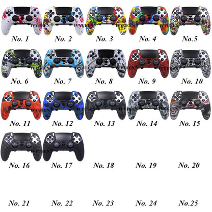 IVYUEEN Water Transform Printing Protective Skin for PlayStation 5 PS5 DualSense Edge Controller Soft Silicone Case Grip Cover