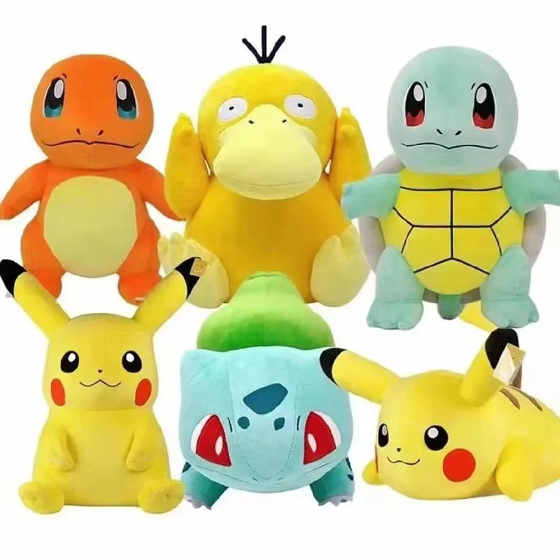 Pokemon Stuffed Plush Toys Kawaii Pikachu Raichu Jenny Turtle Anime Doll Kids Birthday Christmas Gift