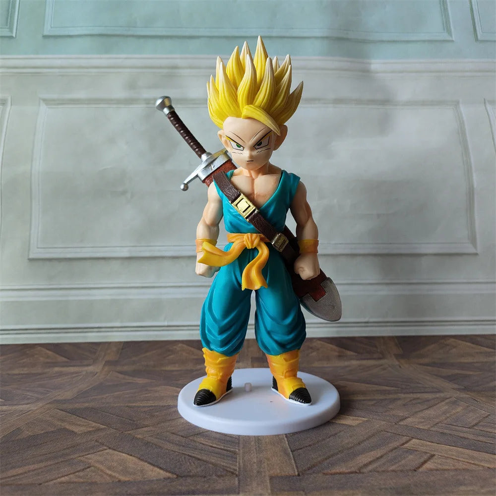 4 Pcs/Set 18-20cm Middle Size Dragon Ball Figure Super Saiyan Son Goku Torankusu Trunks Goten Figurine Model Dolls