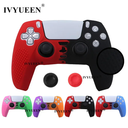 IVYUEEN Studded Edition Anti-Slip Protective Skin for PlayStation 5 PS5 Controller Silicone Case Thumb Grips for Dualsense Cover