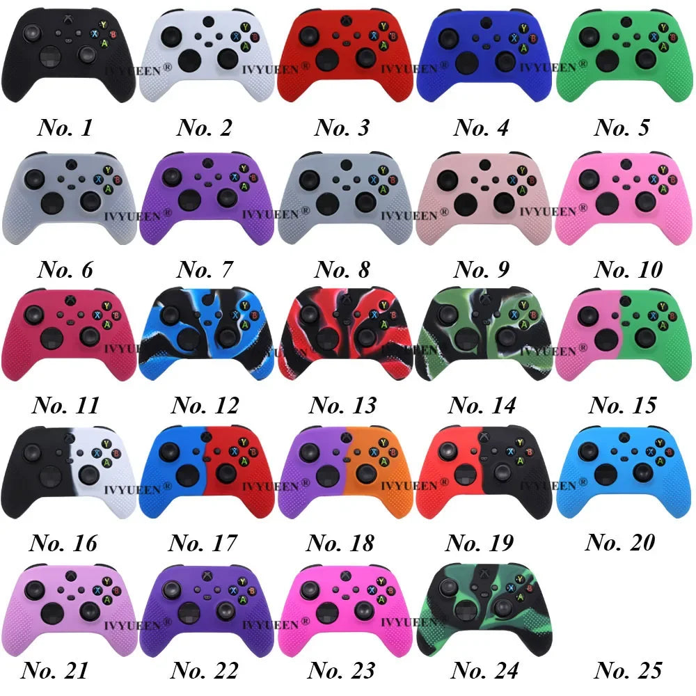 IVYUEEN MixColor Protective Silicone Skin for XBox Series S X XSS XSX Controller ThumbStick Grip Caps Gamepad Protector Cover