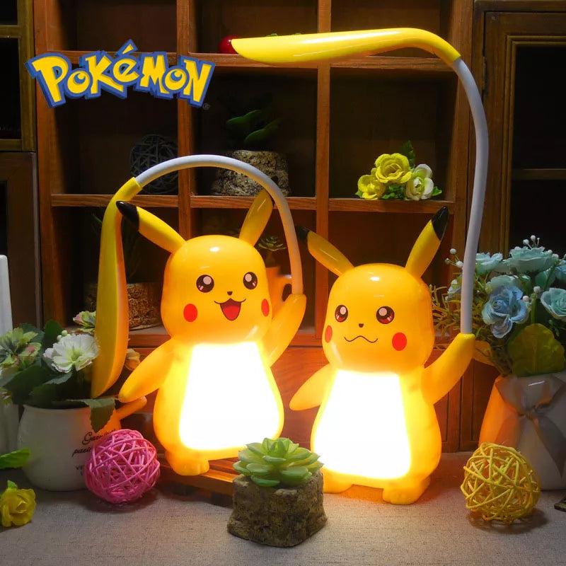 New Genuine Pokemon Pikachu Desk Lamp 3 Gears Adjustable Light USB Charging LED