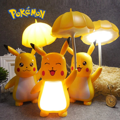 New Genuine Pokemon Pikachu Desk Lamp 3 Gears Adjustable Light USB Charging LED